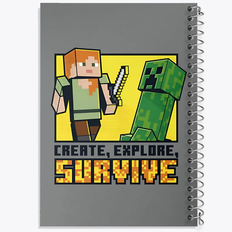 دفتر مشق 100 برگ خندالو طرح ماینکرافت (Minecraft) کد N5194