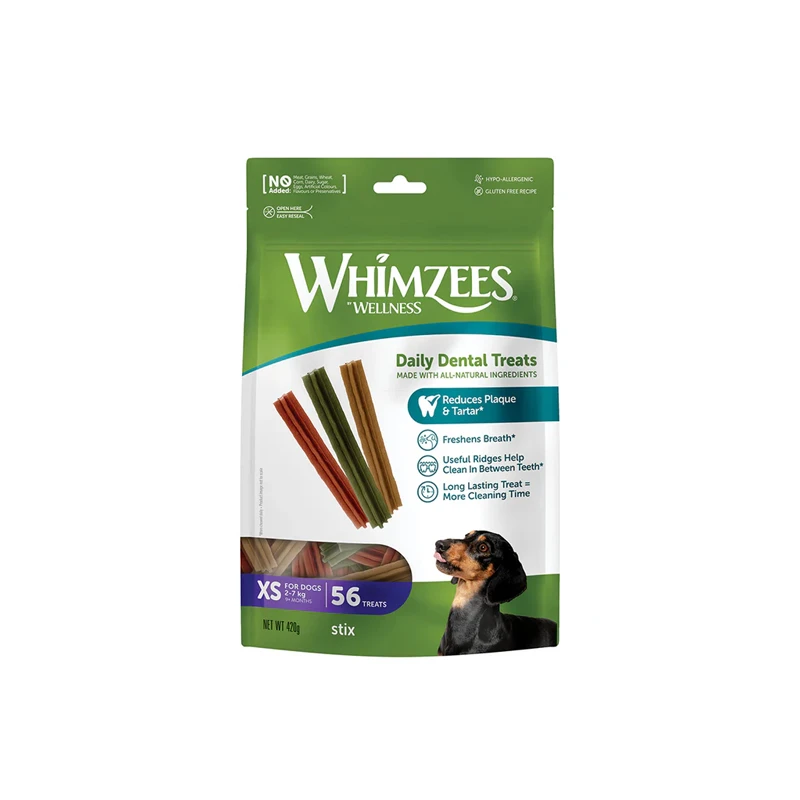 تشویقی سگ ویمزس مدل Daily Dental Treats XS Stix وزن 420 گرم