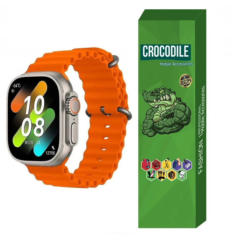 بند کروکودیل مدل C-ocean مناسب برای ساعت هوشمند  T800 ULTRA 2