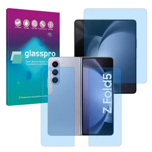Glass Pro Resistant model matte anti-blue screen protector suitable for Samsung Galaxy Z Fold 5 mobile phone along with back protector