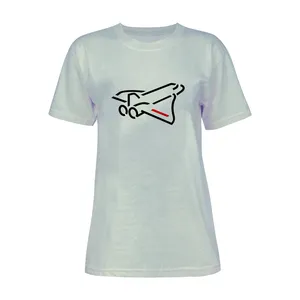 تی شرت آستین کوتاه زنانه مدل موشک کد L159 رنگ طوسی