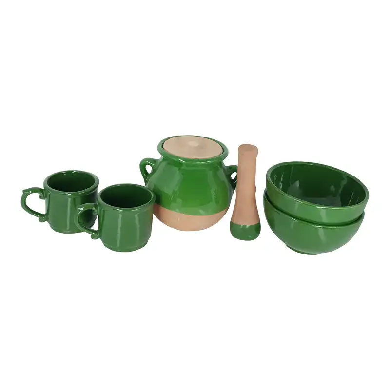 سرویس غذاخوری 6 پارچه سفالی مدل سنتی