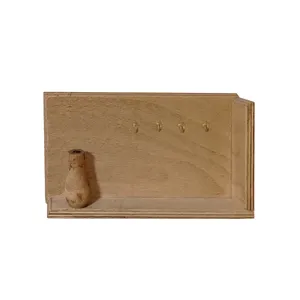 جاکلیدی دیواری چوبی مدل گلدانی