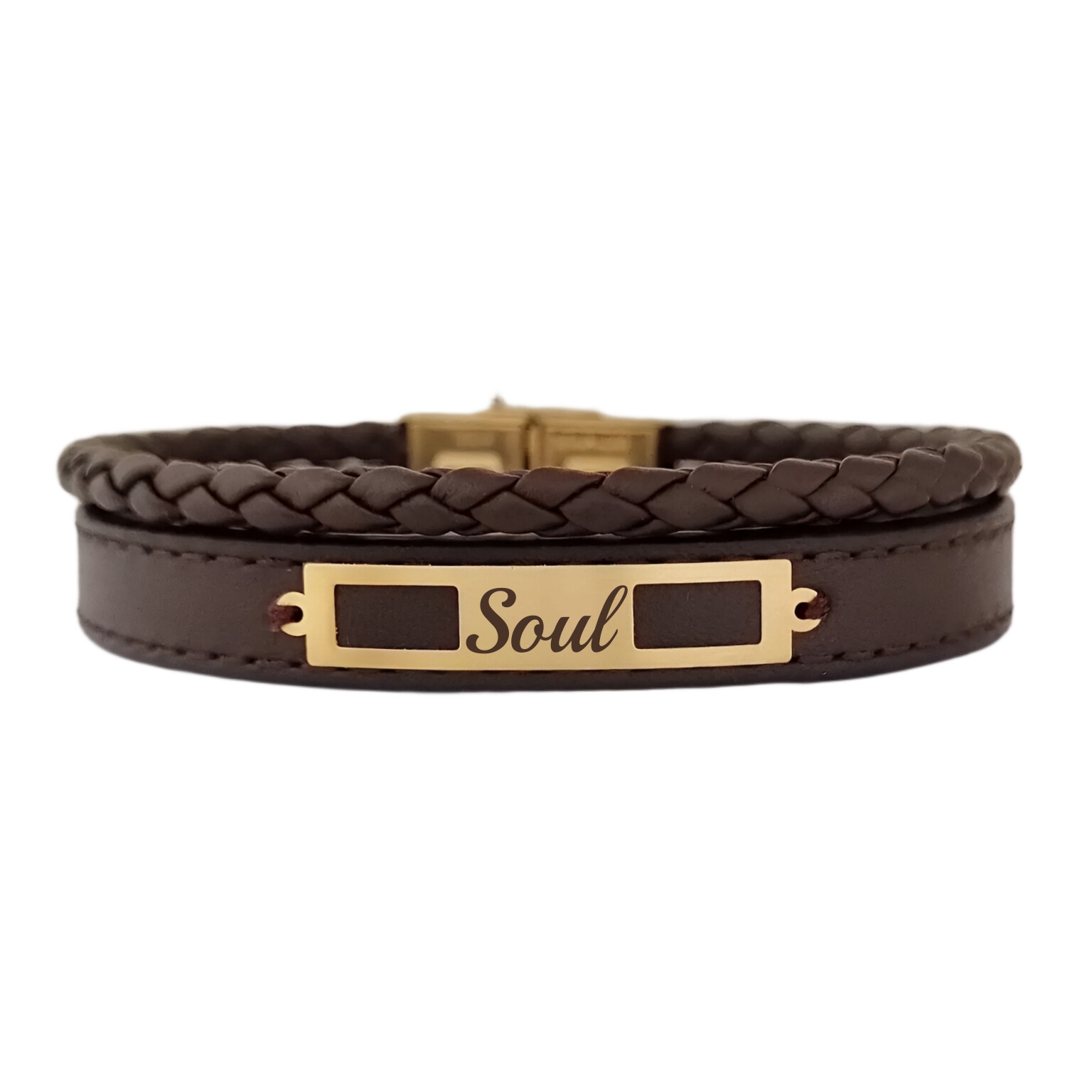 دستبند طلا 18 عیار مردانه لیردا مدل Soul 825