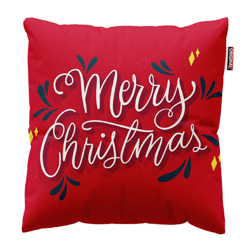 کوسن پاد آفرین مدل کریسمس مبارک کد PK302751 سایز 30*30 سانتی متر