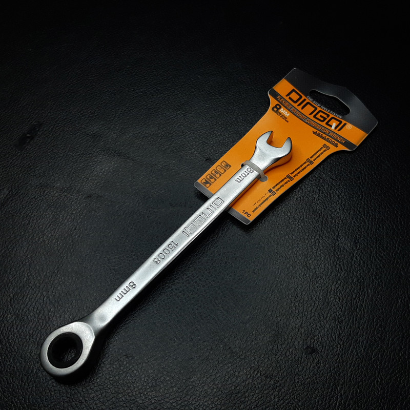 آچار یکسر تخت و یکسر جغجغه ای دینگشی مدل R-1508 سایز 8 میلی متر