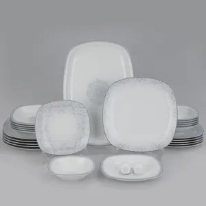 سرویس غذاخوری 73 پارچه 12 نفر چینی زرین ایران مدل کواترو ادلین درجه یک