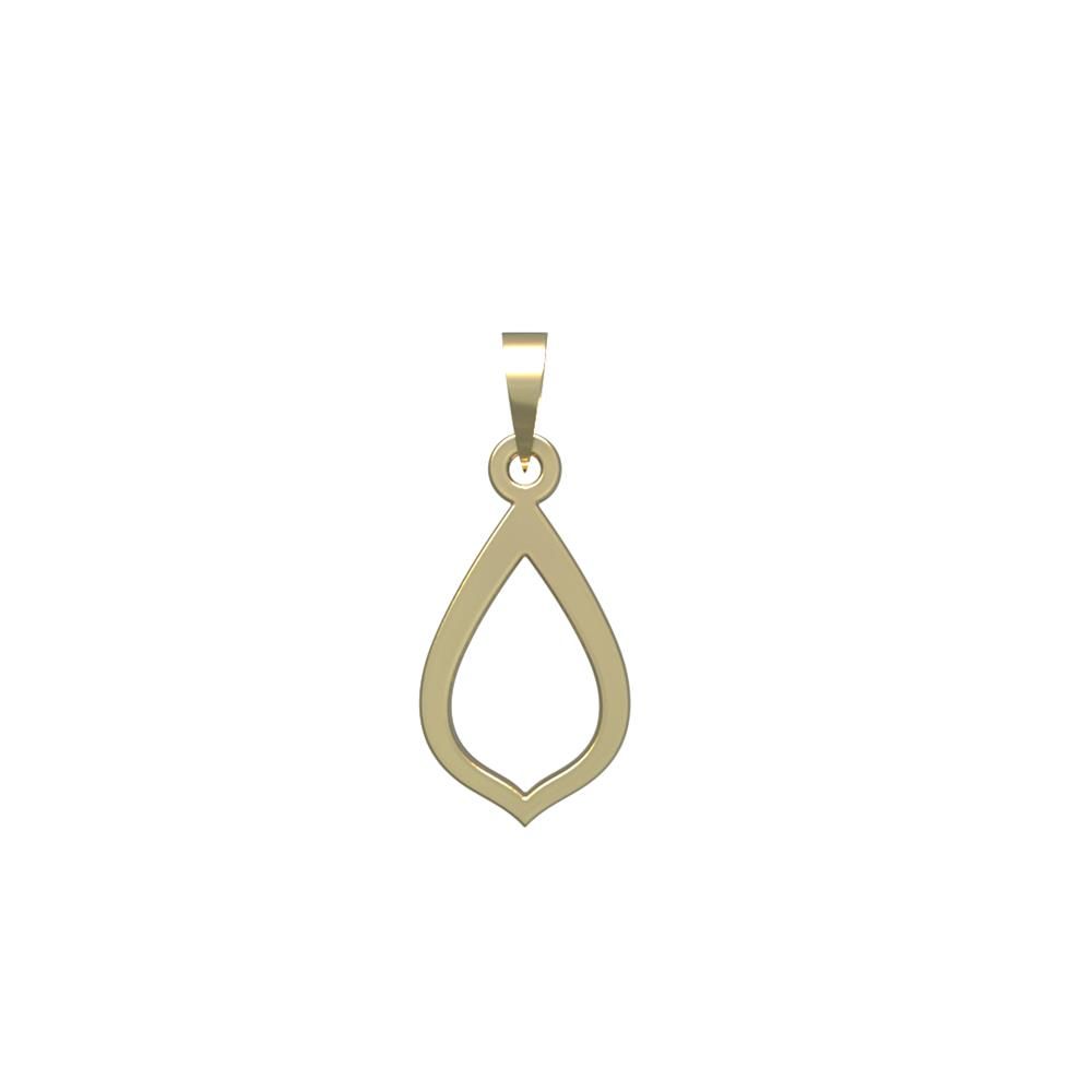 آویز گردنبند طلا 18 عیار زنانه مدوپد مدل اشک کد PA1-12463 -  - 2