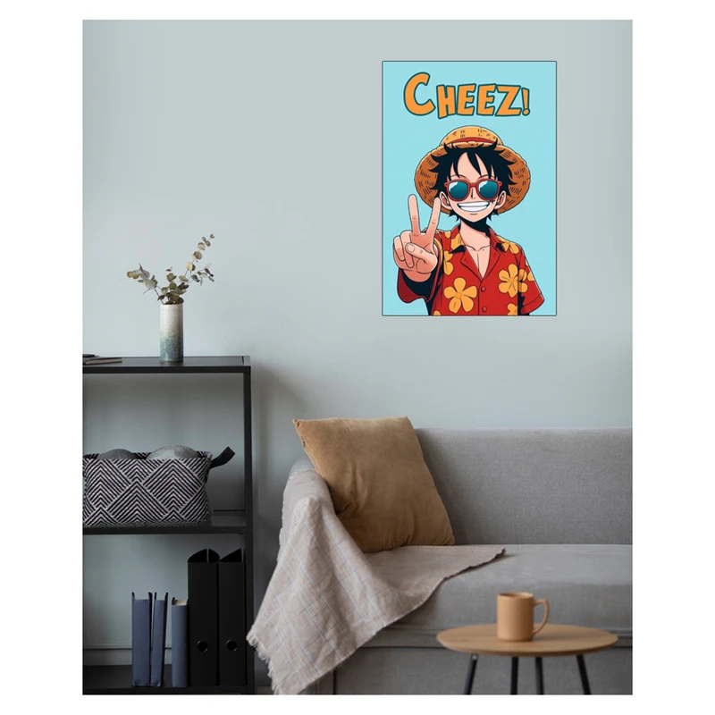 پوستر گوفی مدل لوفی انیمه وان پیس طرح Luffy Anime One Piece کد HAW47
