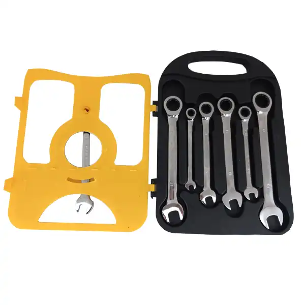 آچار یکسر تخت و یکسر جغجغه ای تیانمو مدل OST_7 مجموعه 7 عددی