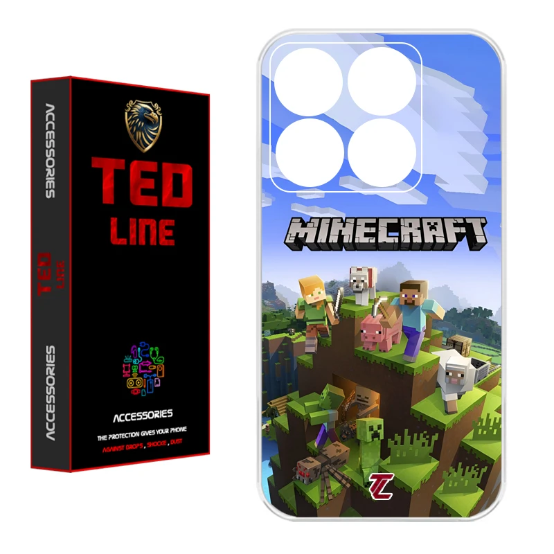 کاور تدلاین طرح ماینکرفت کد 1207 مناسب برای گوشی موبایل شیائومی Mi 14T / 14T Pro