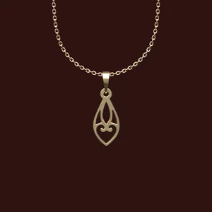 گردنبند طلا 18 عیار زنانه مدوپد مدل هندسی کد W2-1-1242