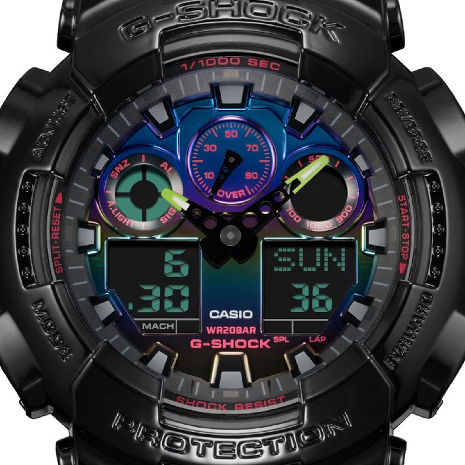 ساعت مچی عقربه‌ای مردانه کاسیو مدل GA-100RGB-1ADR -  - 3