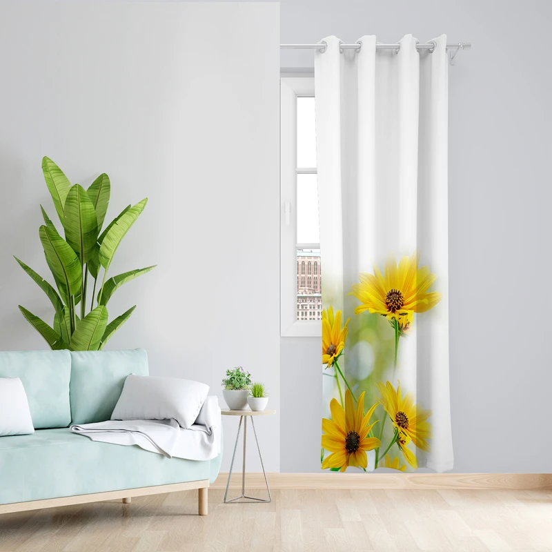 پرده طرح گل مدل مخمل پانچی کد 4043a z سایز 140x200 سانتی متر