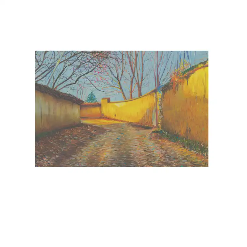 تابلو نقاشی گچ پاستل مدل طبیعت کد 12