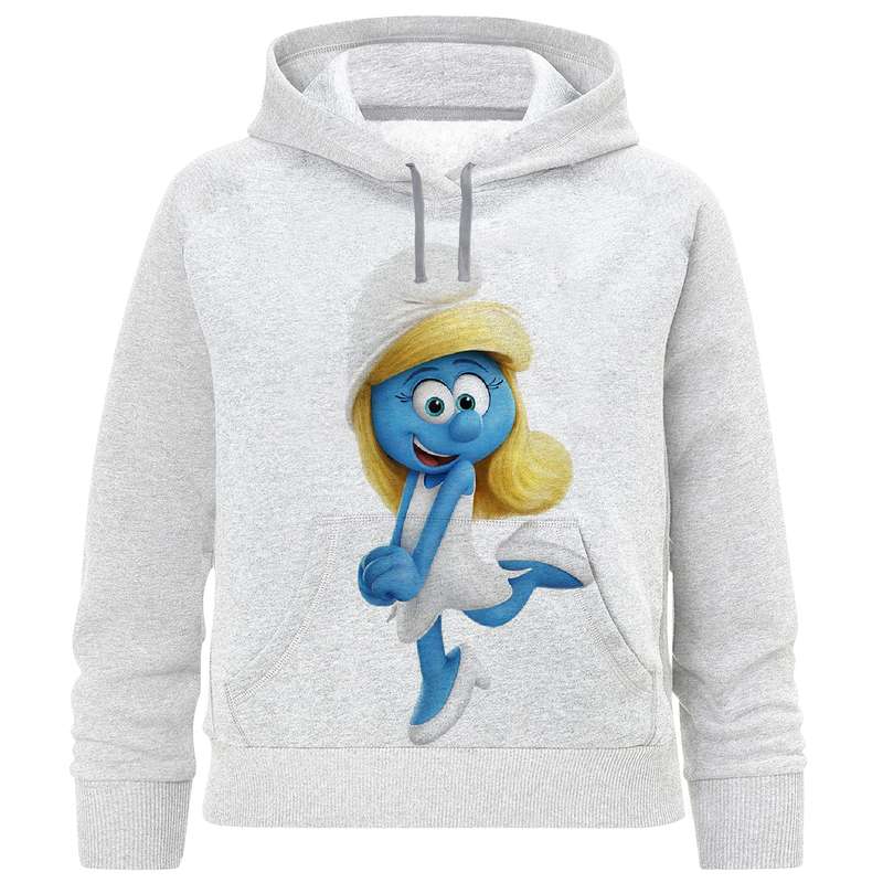 هودی دخترانه مدل اسمورفی دختر مو زرد W142