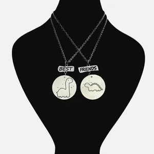 گردنبند ست دوستی دایناسور بسته 2 عددی