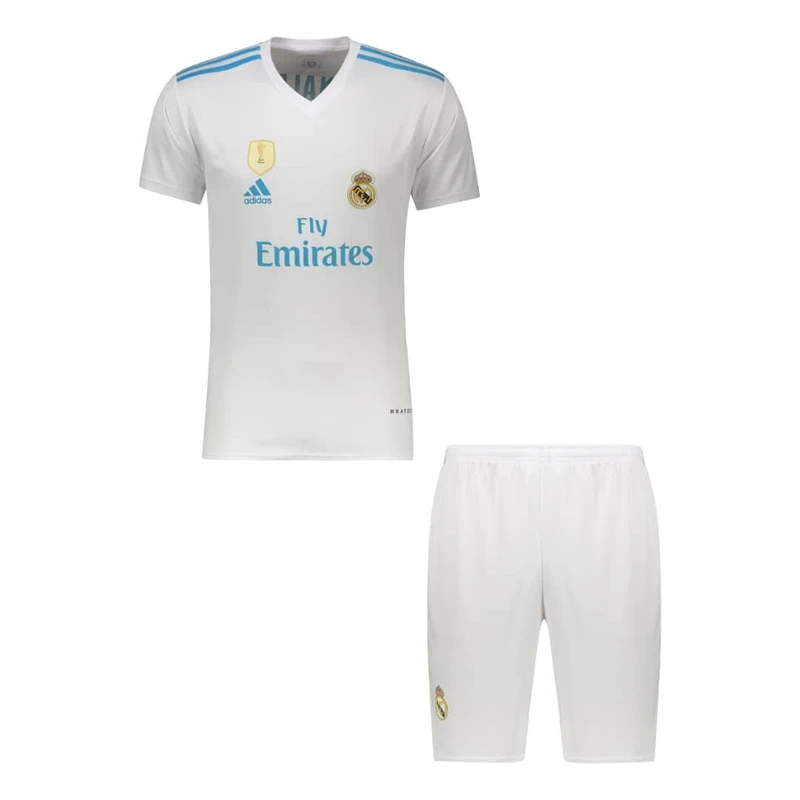 ست تی‌شرت و شلوارک ورزشی پسرانه مدل کلاسیک رئال مارید طرح رونالدو کد 2017