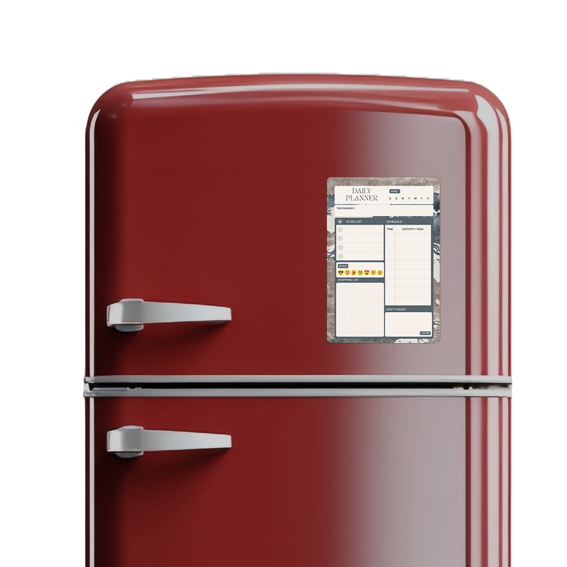 تخته وایت برد آهنربایی لاژید طرح پلنر روزانه مدل آهنربایی سایز 20X30 سانتیمتر