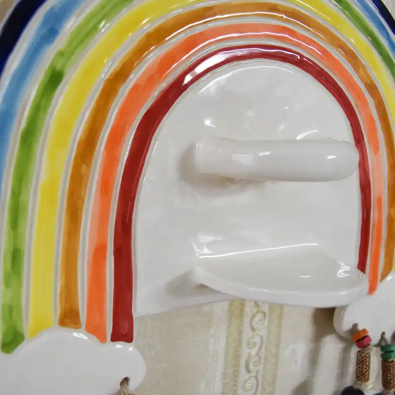 دیوارکوب سرامیکی طرح رنگین کمان