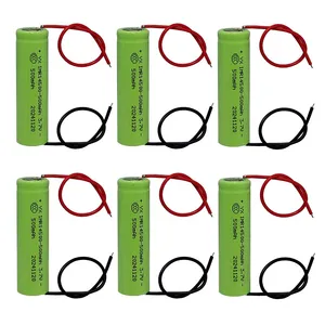 باتری لیتیومی قابل شارژ مدل IMR14500 ظرفیت 500 میلی‌آمپرساعت بسته 6 عددی