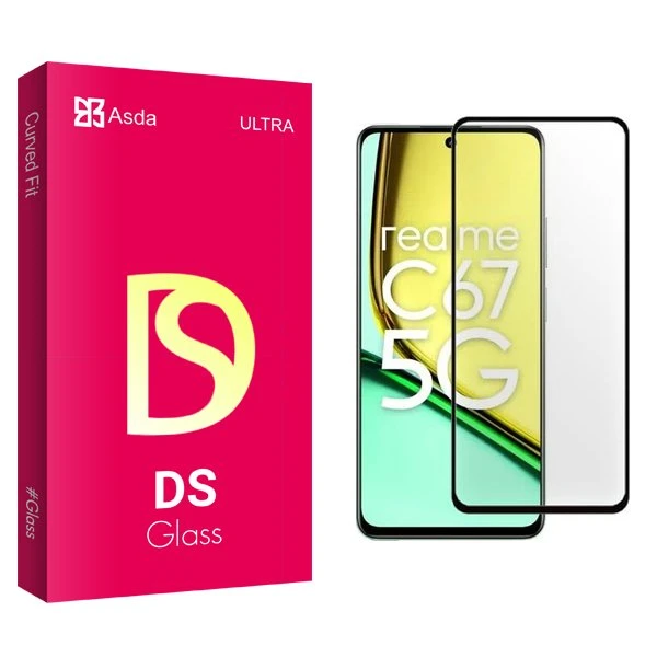 محافظ صفحه نمایش شیشه ای آسدا مدل DS مناسب برای گوشی موبایل ریلمی C67
