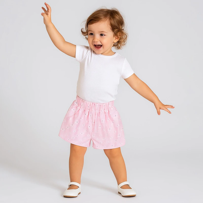 شلوارک دخترانه دل آویز مدل T322