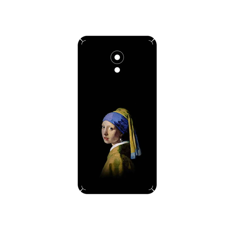 برچسب پوششی ماهوت مدل Girl with a Pearl Earring of Vermeer مناسب برای گوشی موبایل میزو M5