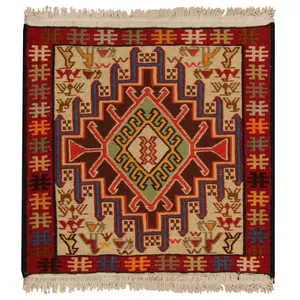 گلیم دستبافت نیم متری مدل ورنی کد 990897