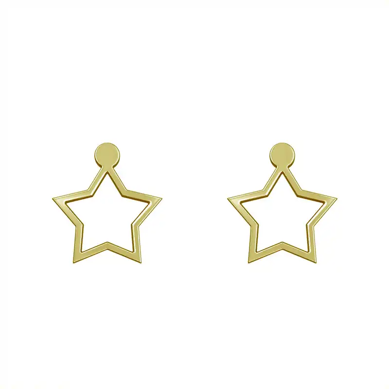 گوشواره طلا 18 عیار زنانه مدوپد مدل ستاره کد GA1-15355