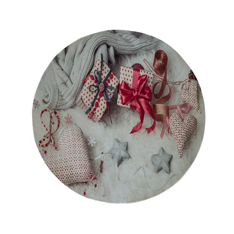 پادری مدل دایره طرح کادو کد 8382 سایز 90 × 90 سانتی متر