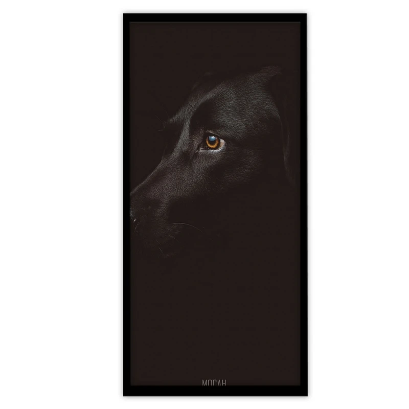 تابلو بکلیت طرح حیات وحش سگ مشکی مدل B-S3168