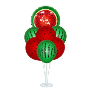 بادکنک سورتک مدل هندوانه کد 103 مجموعه 8 عددی به همراه استند بادکنک