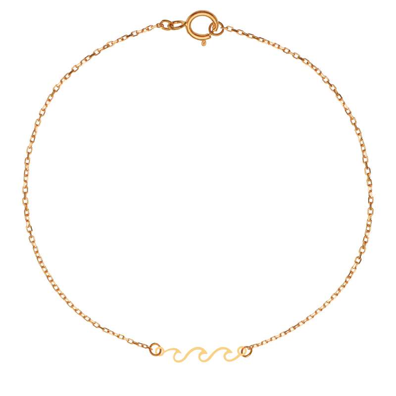 پابند طلا 18 عیار زنانه کرابو طرح موج مدل Kr2068