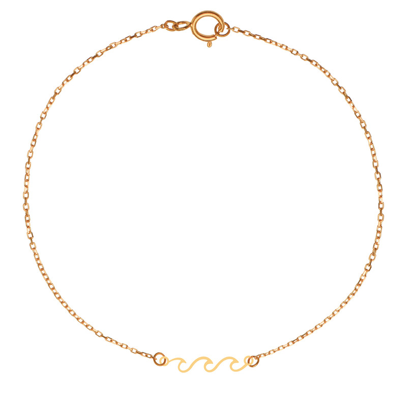 پابند طلا 18 عیار زنانه کرابو طرح موج مدل Kr2068