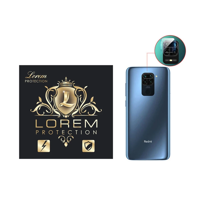 محافظ لنز دوربین لورم مدل LEZ001 مناسب برای گوشی موبایل شیائومی Redmi Note 9 / Redmi Note 9Pro / Redmi Note 9S