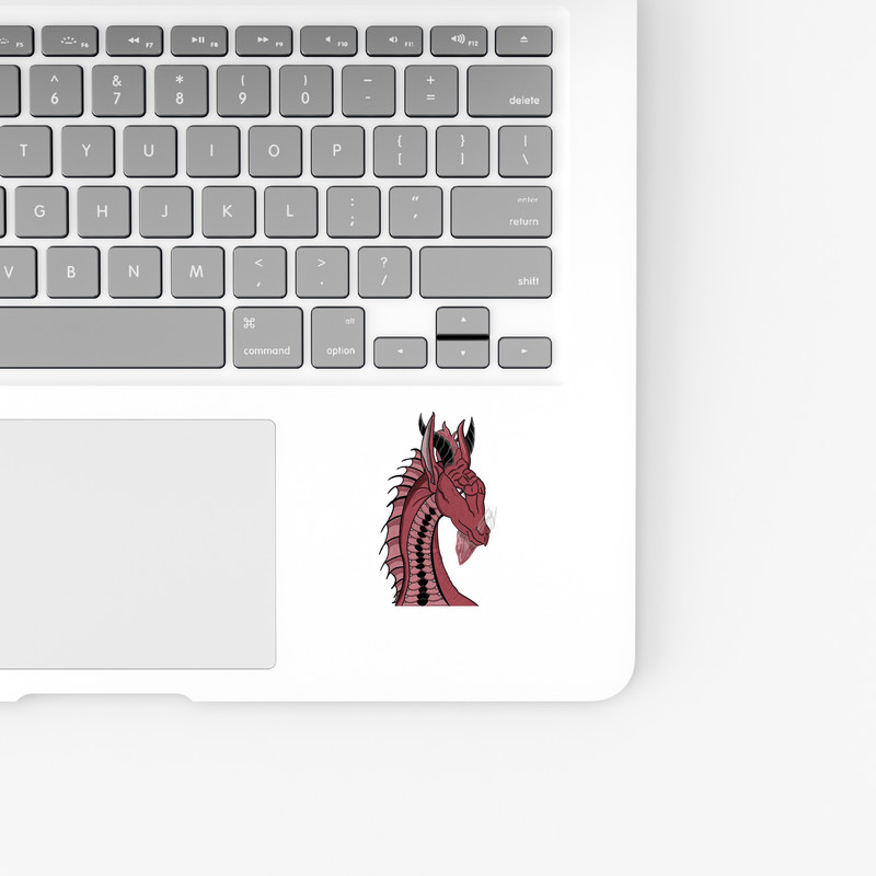 استیکر لپ تاپ و موبایل بووم طرح Red Dragon کد PS150