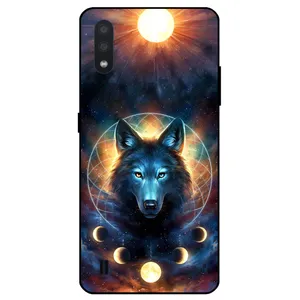 Megafone Wolf and Moon 8006 Cover For Samsung Galaxy A01