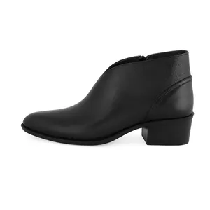 نیم بوت زنانه چرم یلسان مدل ویکات کد 689-GN