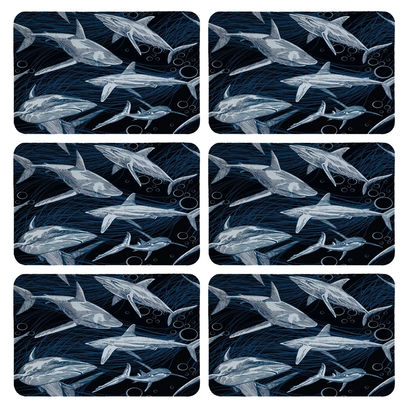 زیربشقابی طرح کوسه کد 9168 بسته 6 عددی 