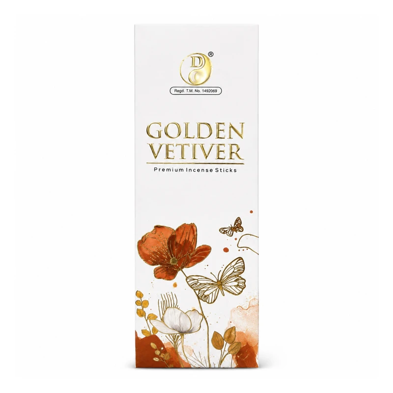 عود دست‌ساز مدل گلدن ویتور GOLDEN VETIVER رایحه گل بسته 30 عددی