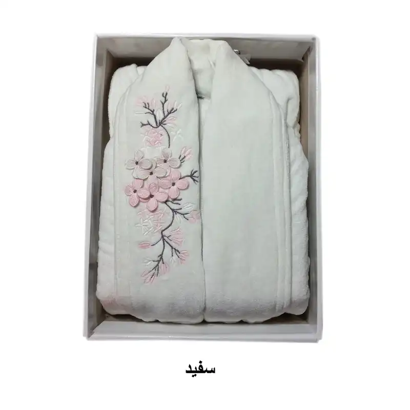 حوله پالتویی موردوم مدل فلاور نایس کد HP-5050 سایز 125