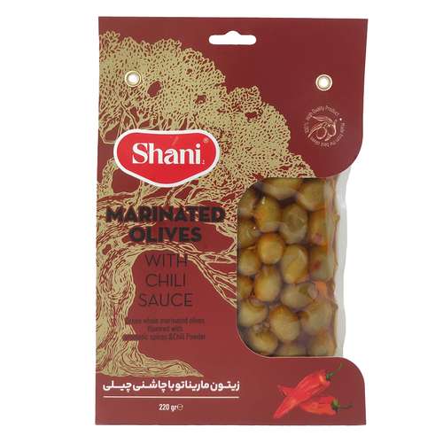 زیتون شور با چاشنی چیلی شانی - 220 گرم
