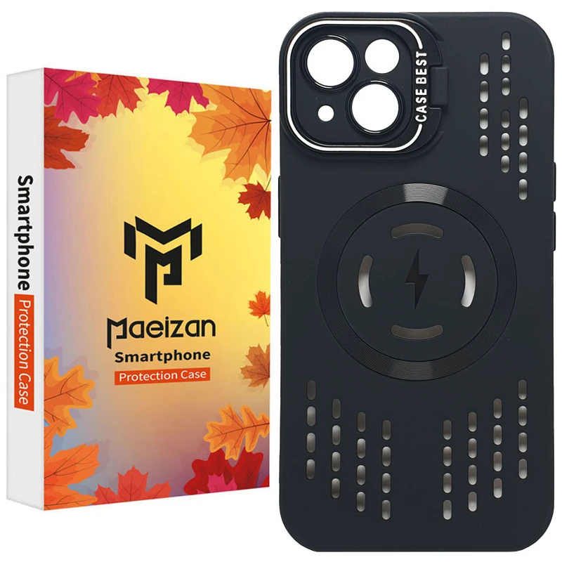 کاور پاییزان مدل بلک مگ فورس طرح لاکچری مناسب برای گوشی موبایل اپل IPhone 13 / 14