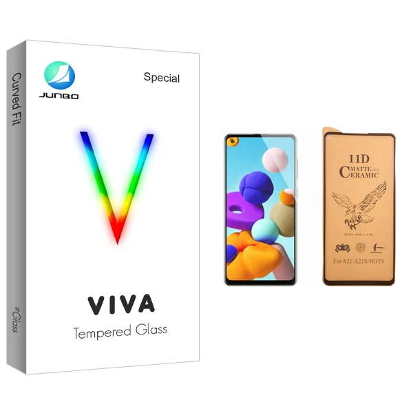 محافظ صفحه نمایش سرامیکی جانبو مدل Viva Glass مناسب برای گوشی موبایل سامسونگ Galaxy A21s