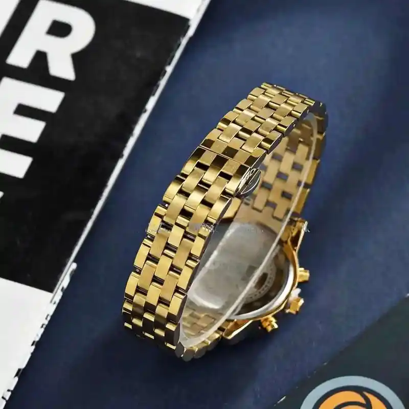 ساعت مچی عقربه ای زنانه الگانس مدل سه موتور فعال کرنوگراف بند استیل NT