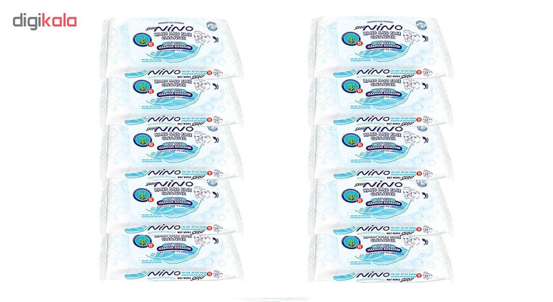دستمال مرطوب نینو مدل HF200 ده بسته 10 عددی