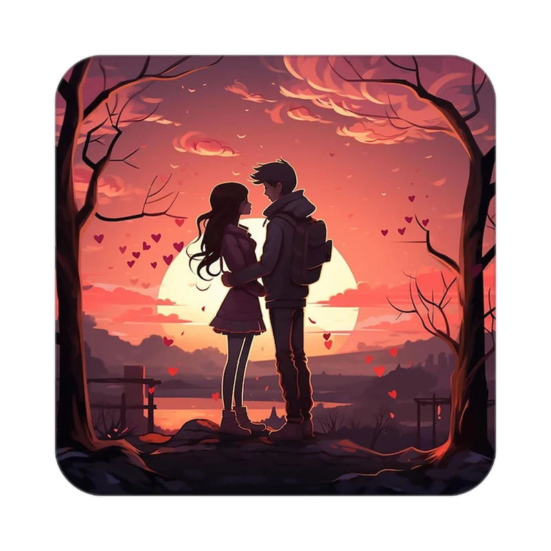 زیر لیوانی کاکتی مدل عاشقانه کد mp12878