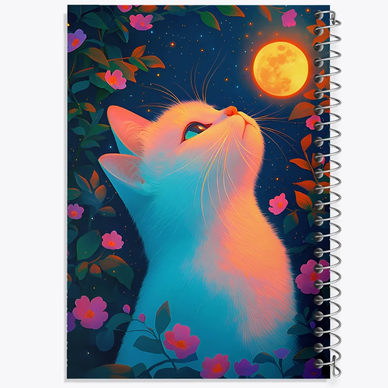 دفتر ژورنال نویسی 50 برگ خندالو مدل نقطه ای طرح گربه (cat) کد F7844