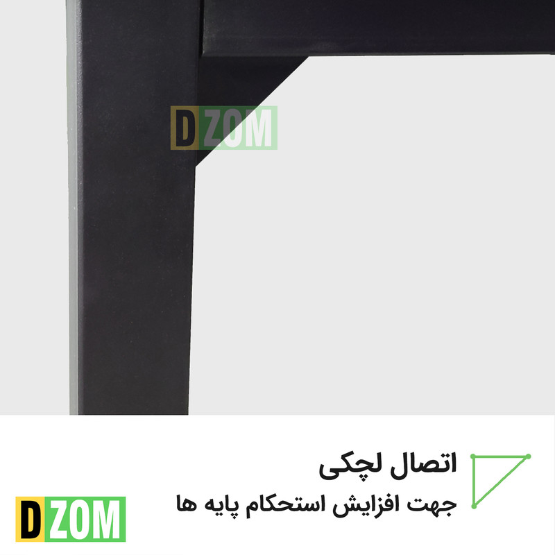 میز ناهارخوری شش نفره دیزم مدل مونتاژی LNC_asm_160×90_Tri_BALIGHT